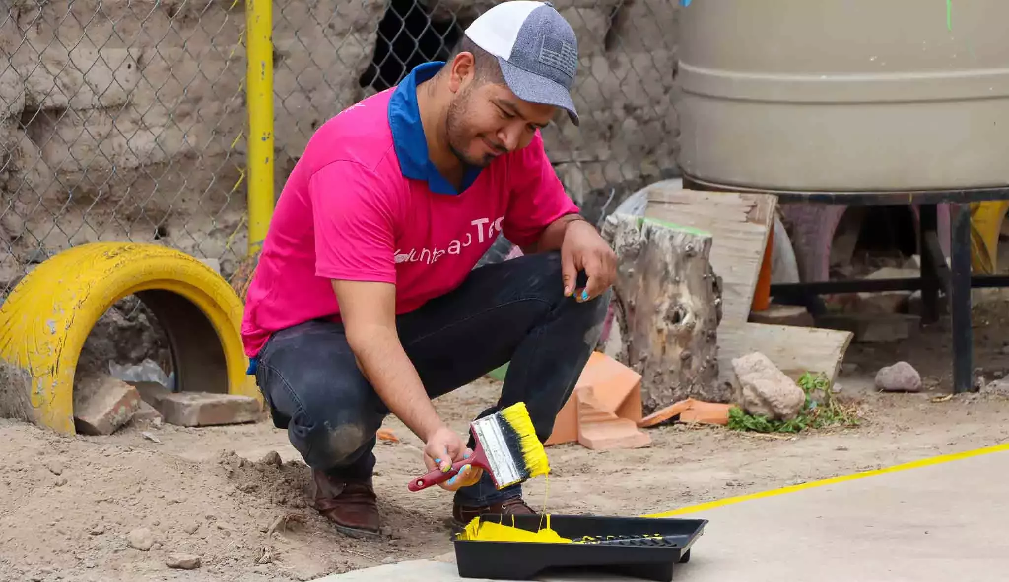 Se usó mucha pintura en Voluntariado Tec