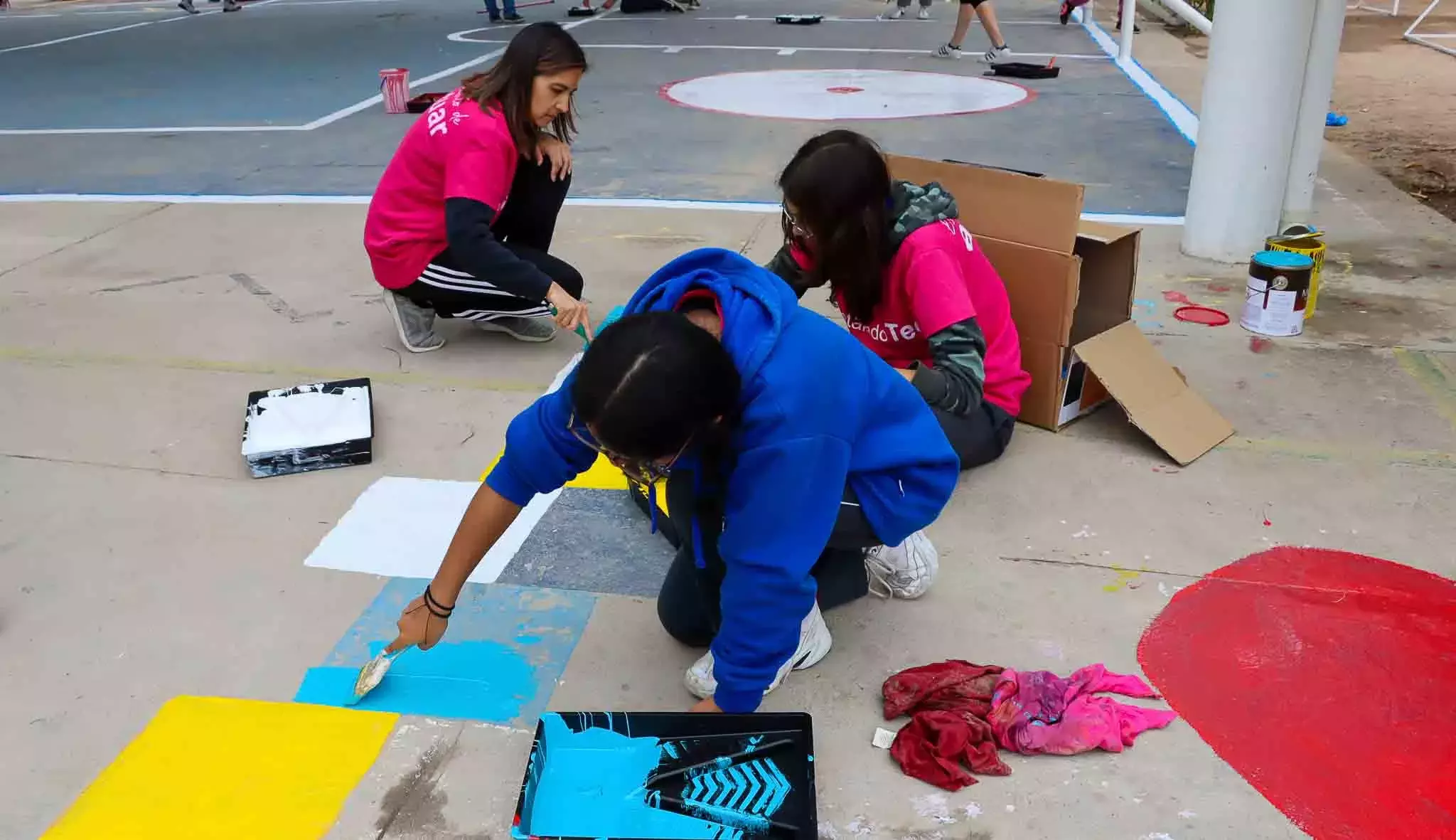 Los alumnos pintaron cada detalle en Voluntariado Tec