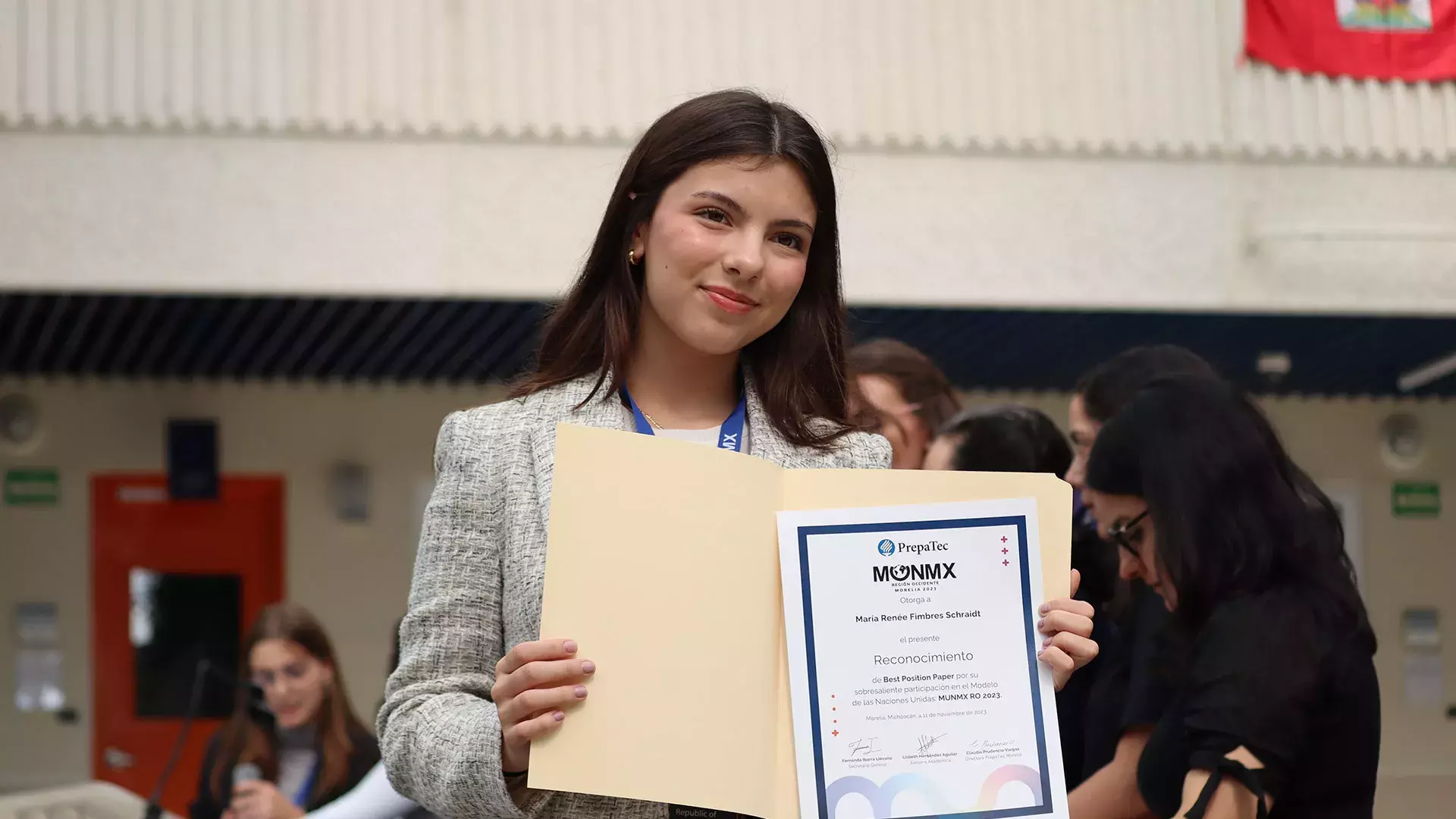 Estudiante con reconocmiento