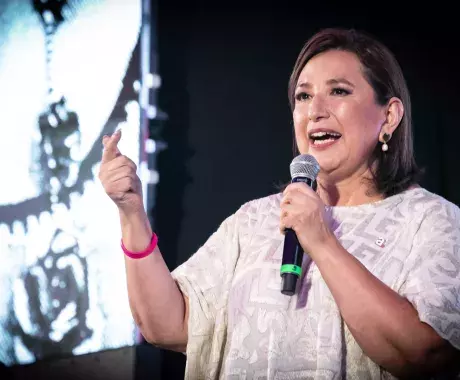 Xóchitl Gálvez expuso sus temas frente a estudiantes del Tec campus Monterrey en el Foro Actúa Presidencias