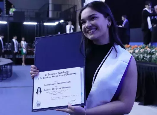 Karla Arias, durante su graduación de PrepaTec.