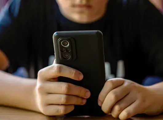 niño consulta redes sociales. adicción a las redes sociales.