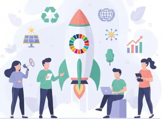 Imagen conceptual de lanzamiento de idea 