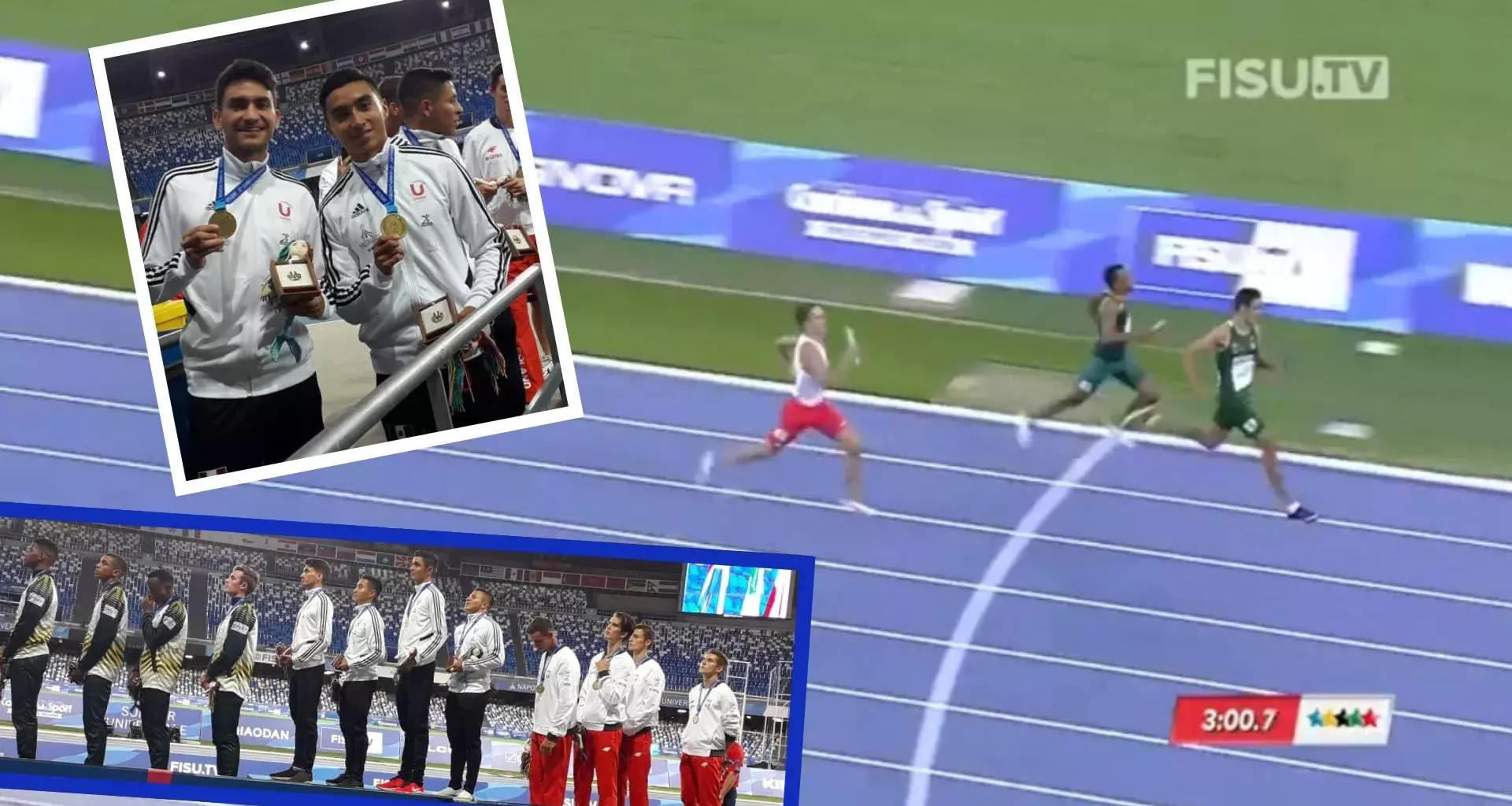 ¡Borregos de oro! Gana México primer lugar en relevos en Universiada