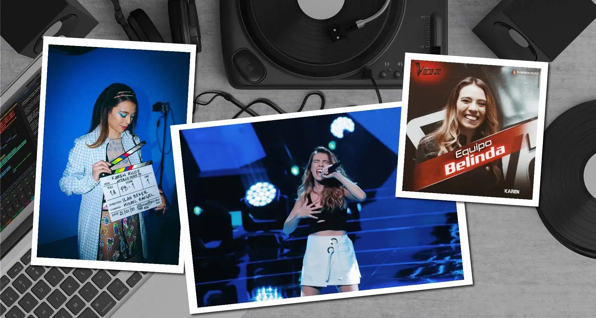 Karen Ricoy durante sus presentaciones en La Voz México