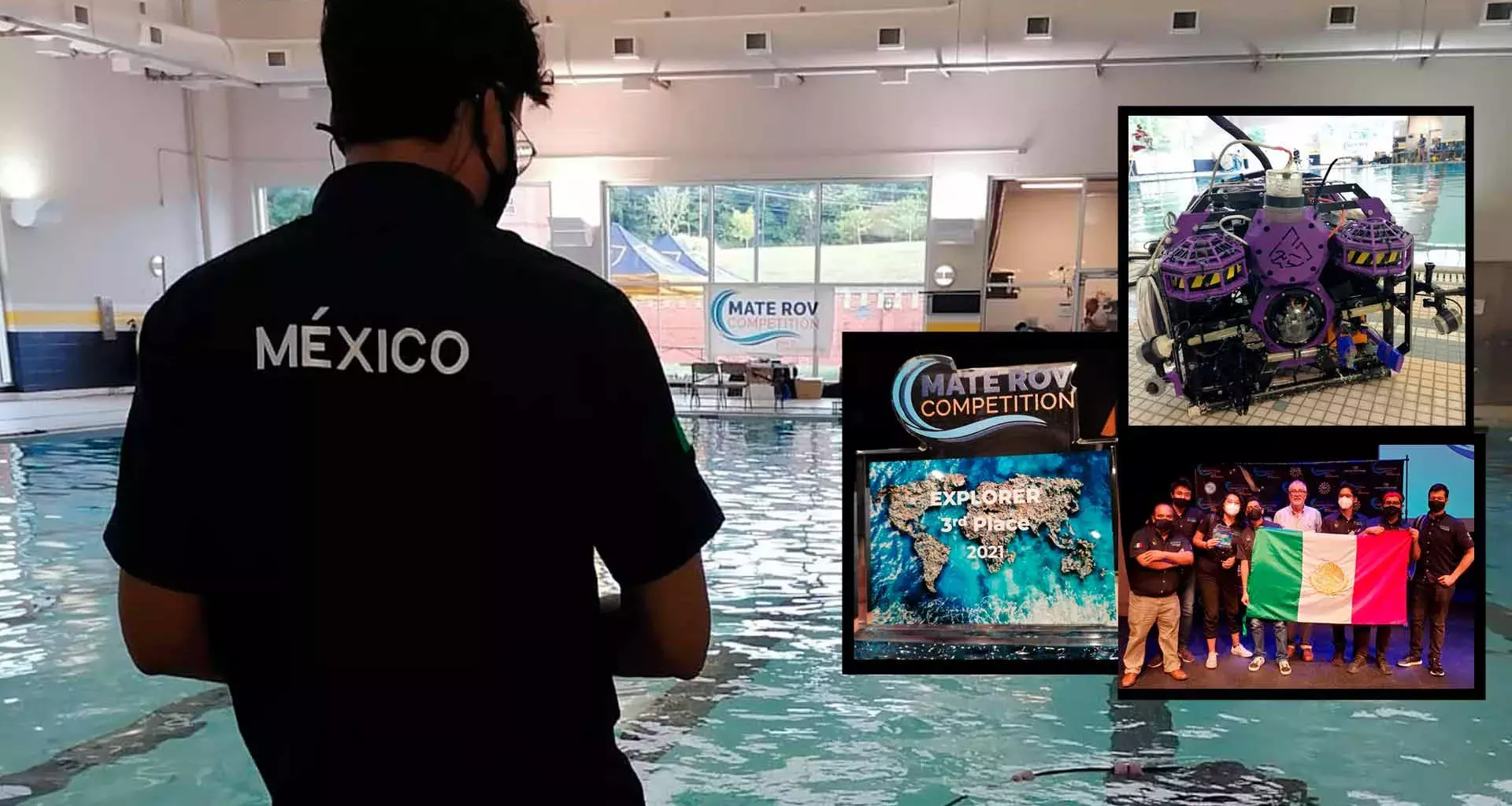 Estudiantes de la escuela de Ingeniería del Tec campus Cuernavaca ganan el 3er lugar en competencia submarina MATE ROV COMPETITION