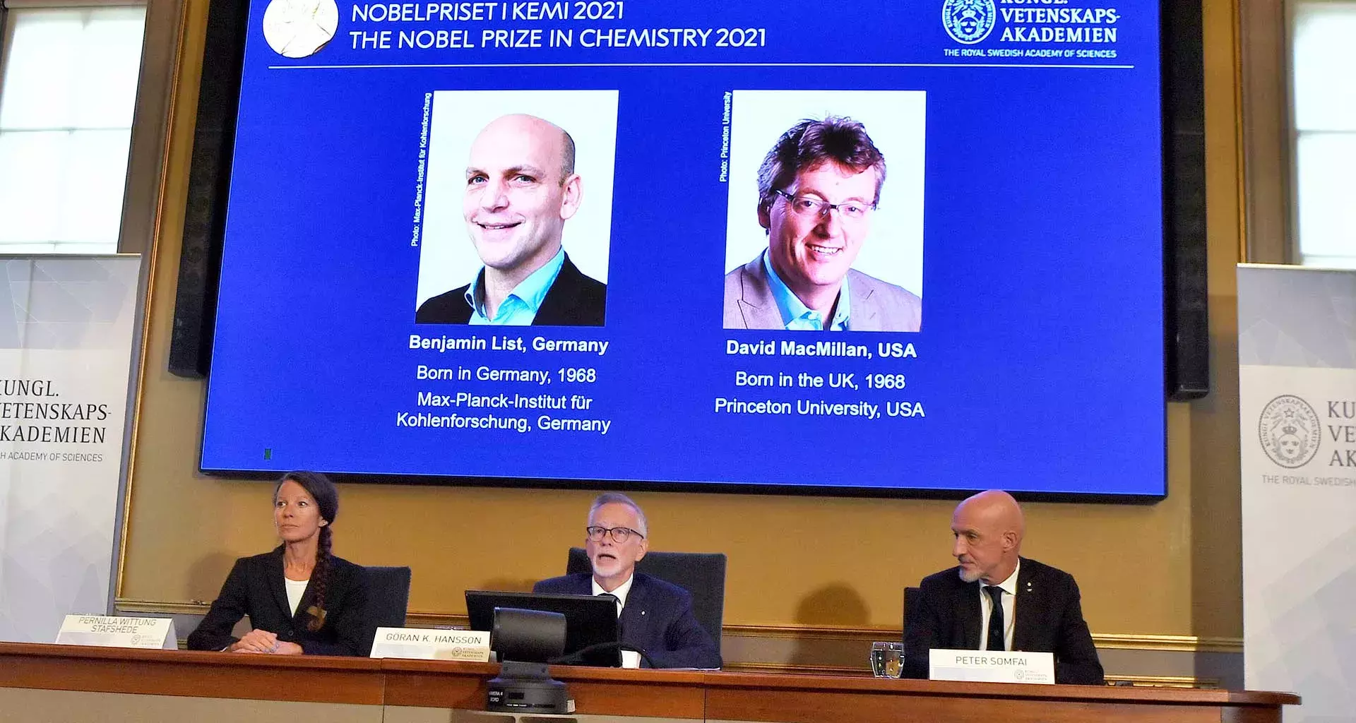 Ganadores del Premio Nobel de Química 2021