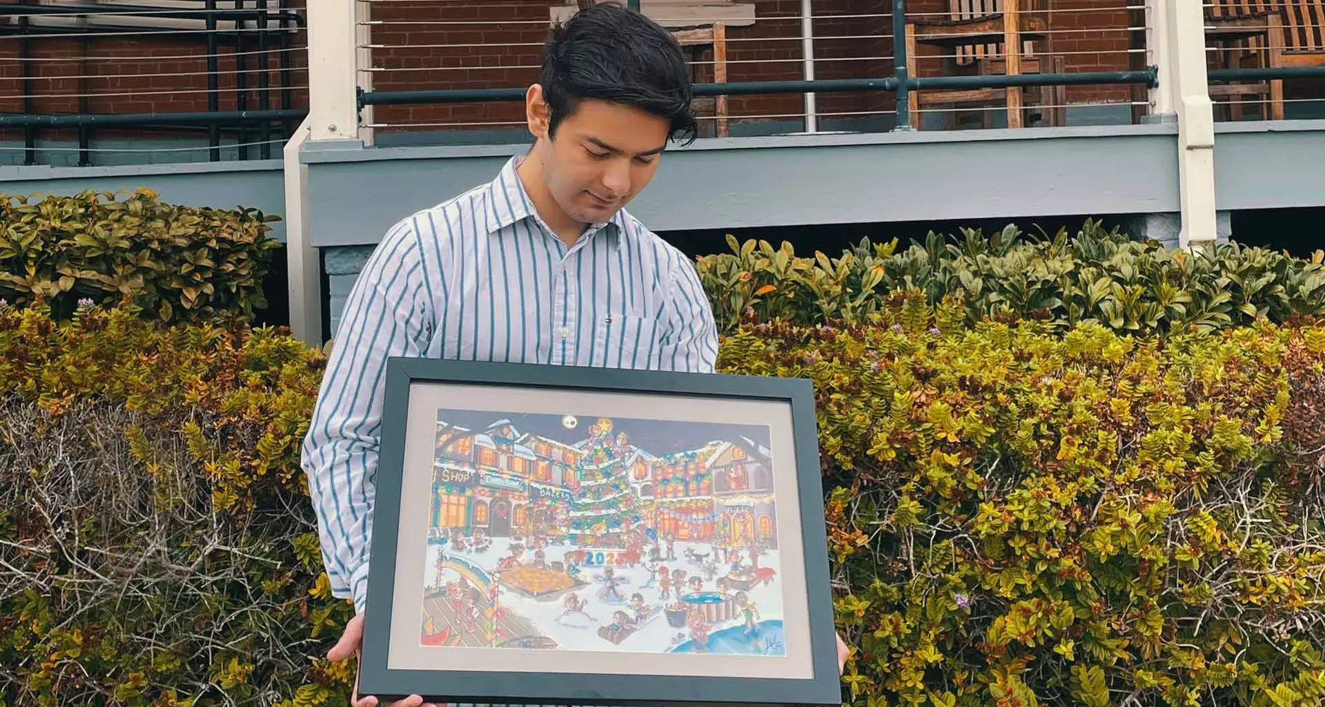 Alex Carrillo presenta dos de sus obras en la exhibición Spirit of the Season en el Walt Disney Family Museum