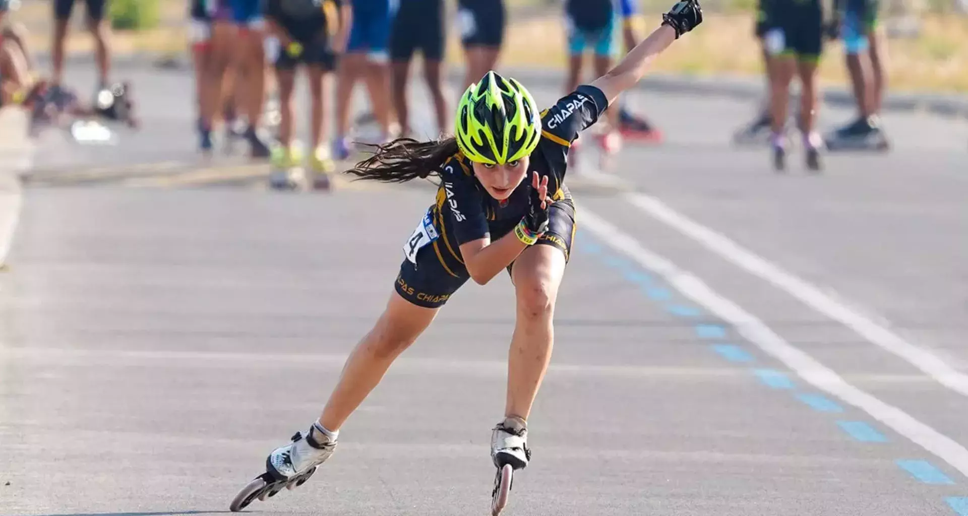 María Fernanda Ordaz, representante chiapaneca de patinaje en ruedas