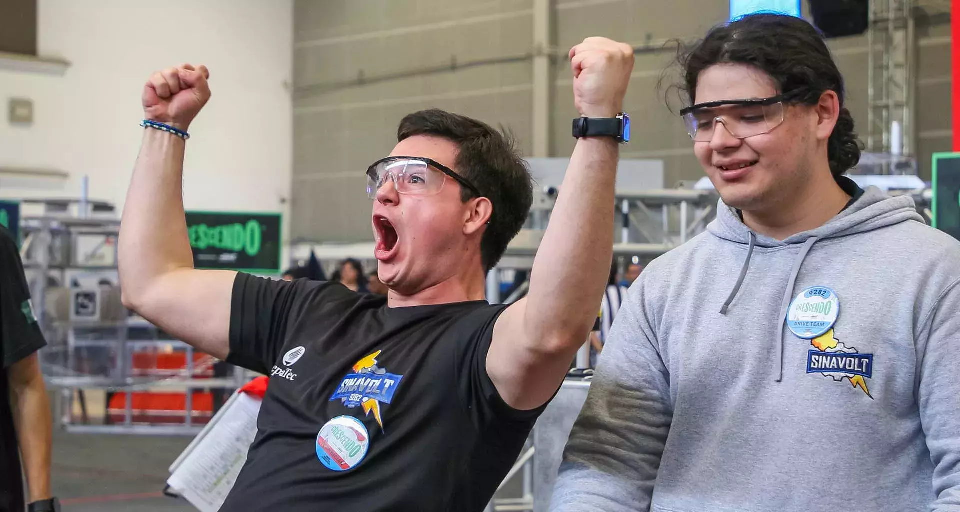 sinavolt celebrando final de regional en first robotics competition