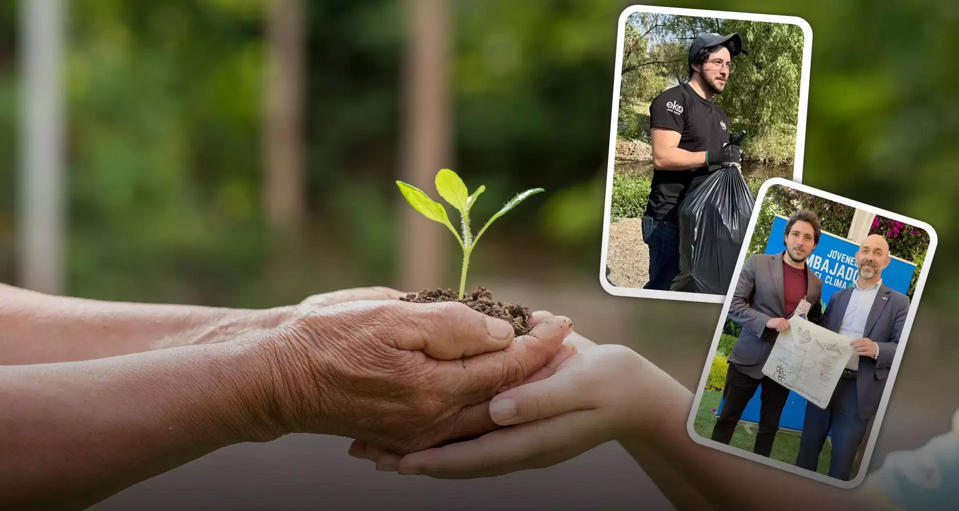 Miguel Padilla realizando labor medioambiental