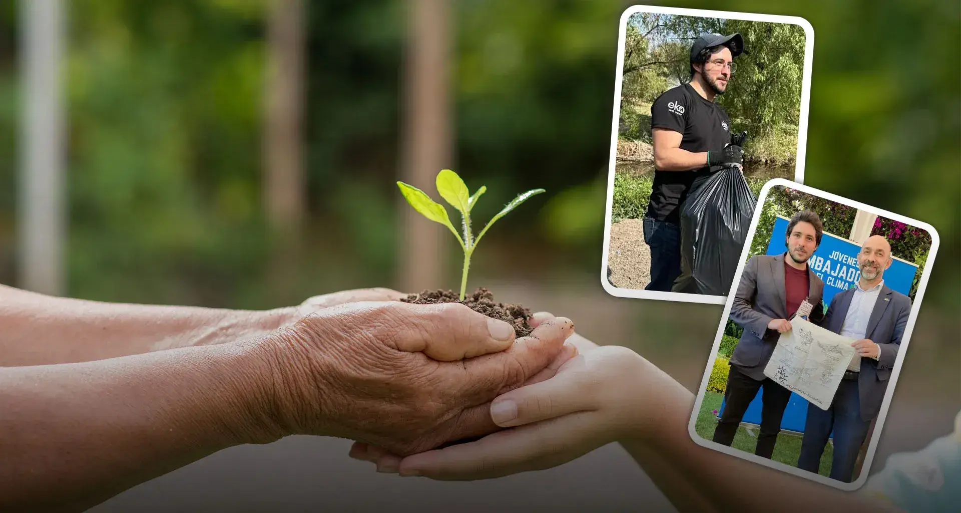 Miguel Padilla realizando labor medioambiental