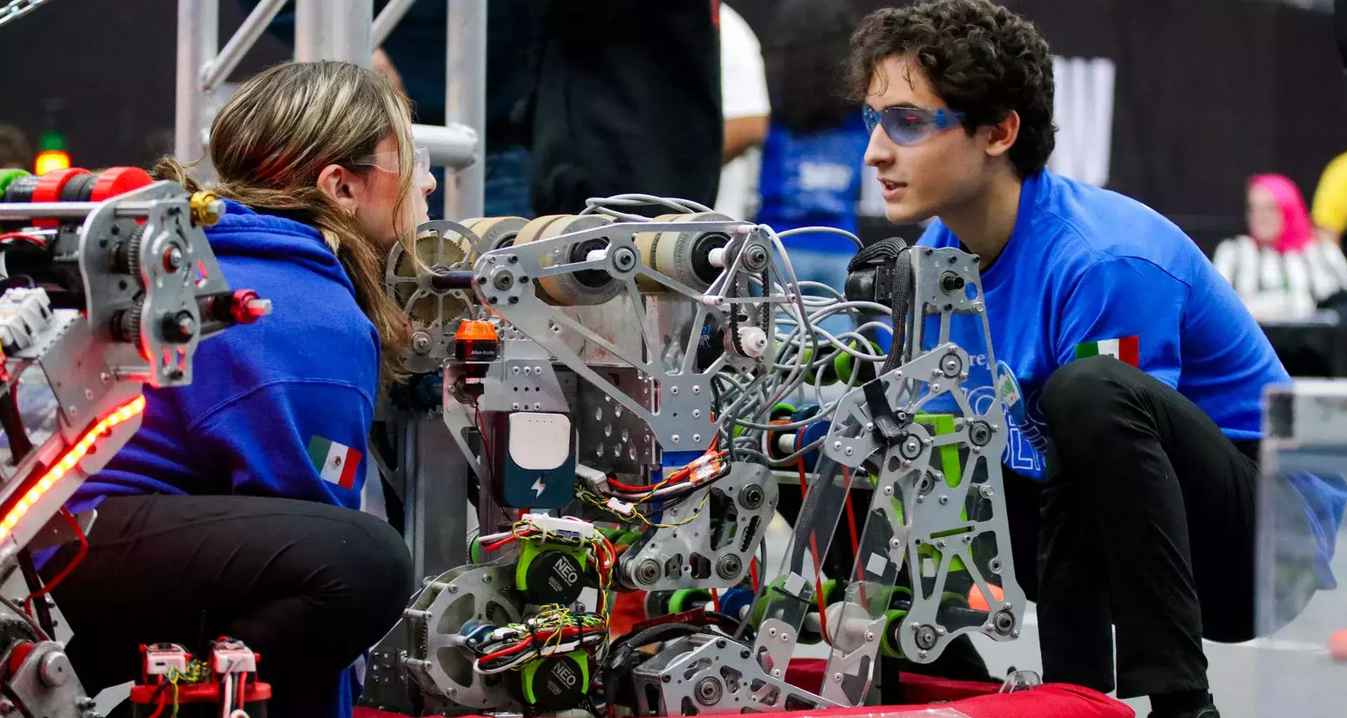 El equipo de Voltec durante la competencia de Crescendo.