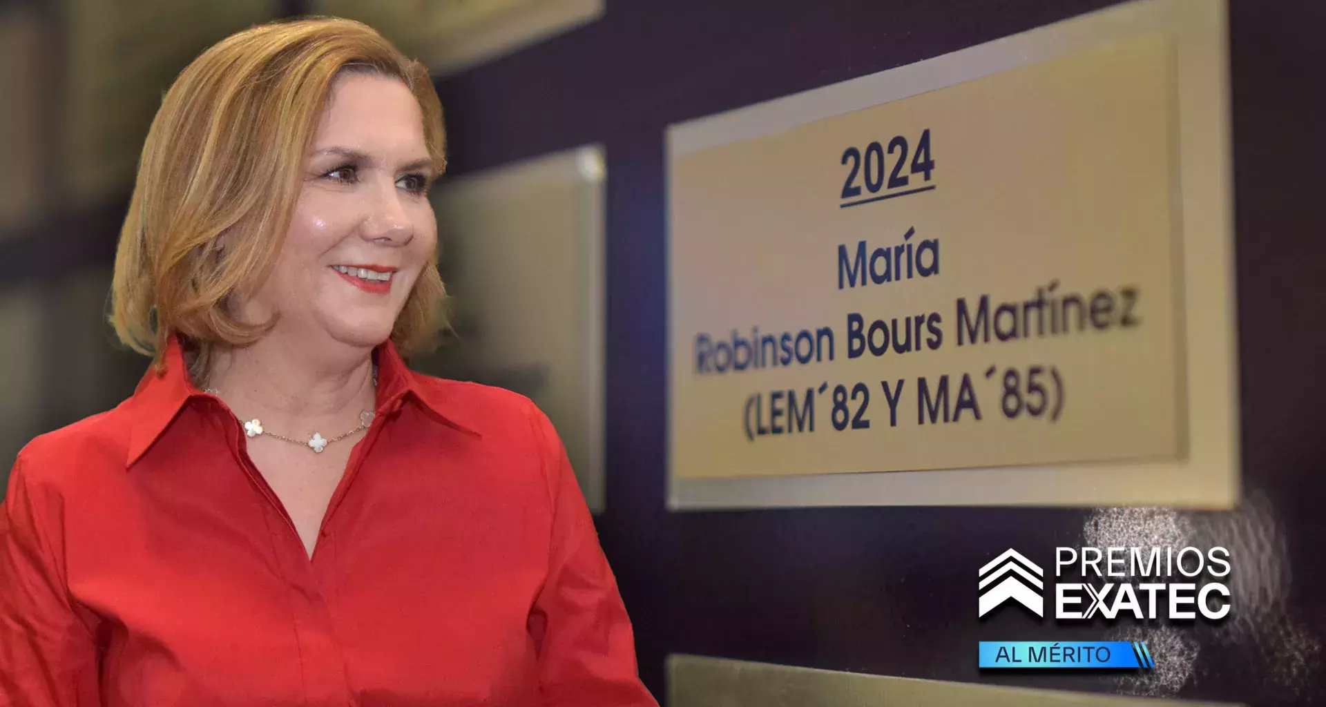 María Bours ganadora del Premio Mérito EXATEC Ciudad Obregón 2024