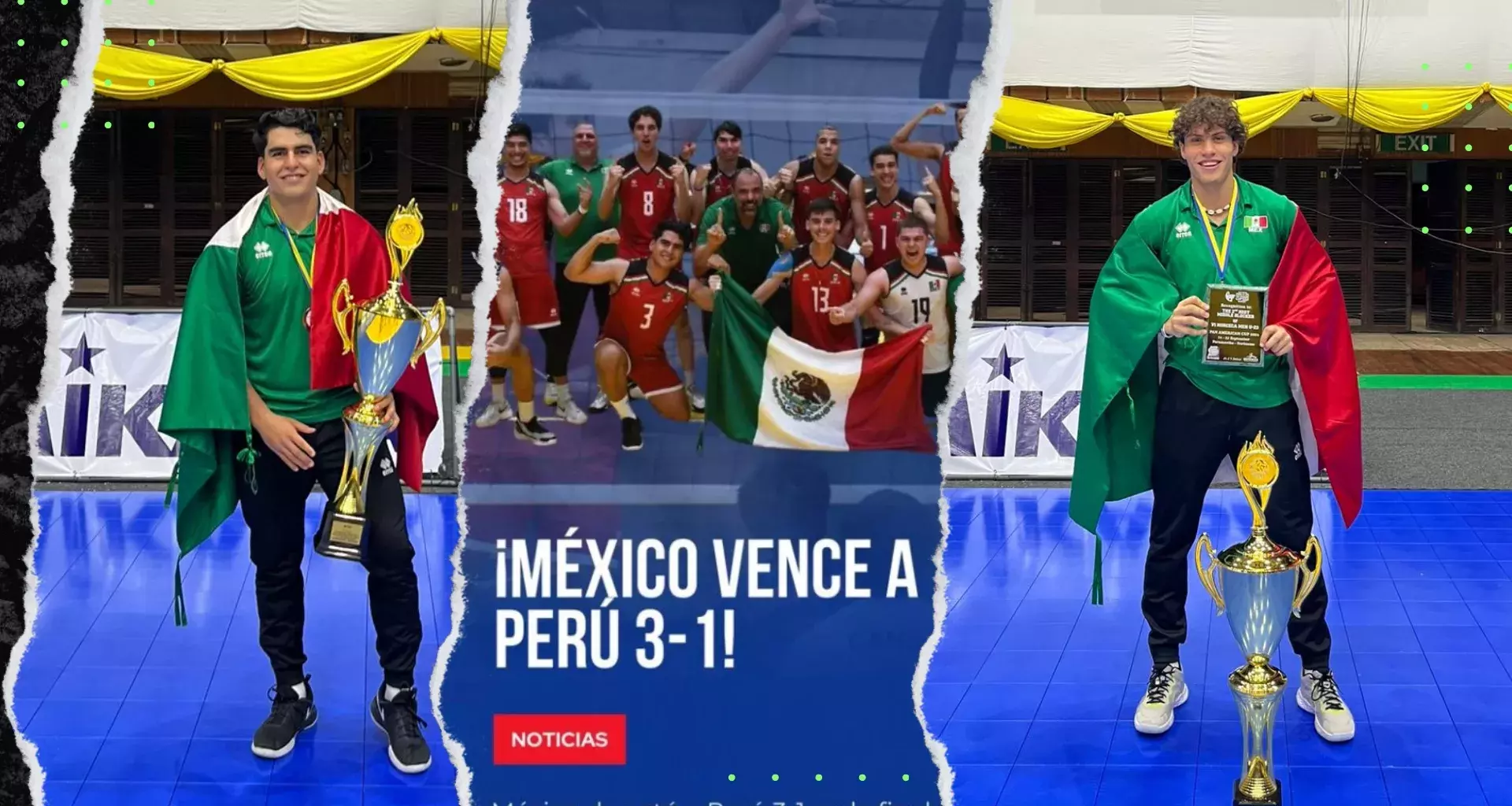 Borregos Qro campeones en Surinam con bandera de México