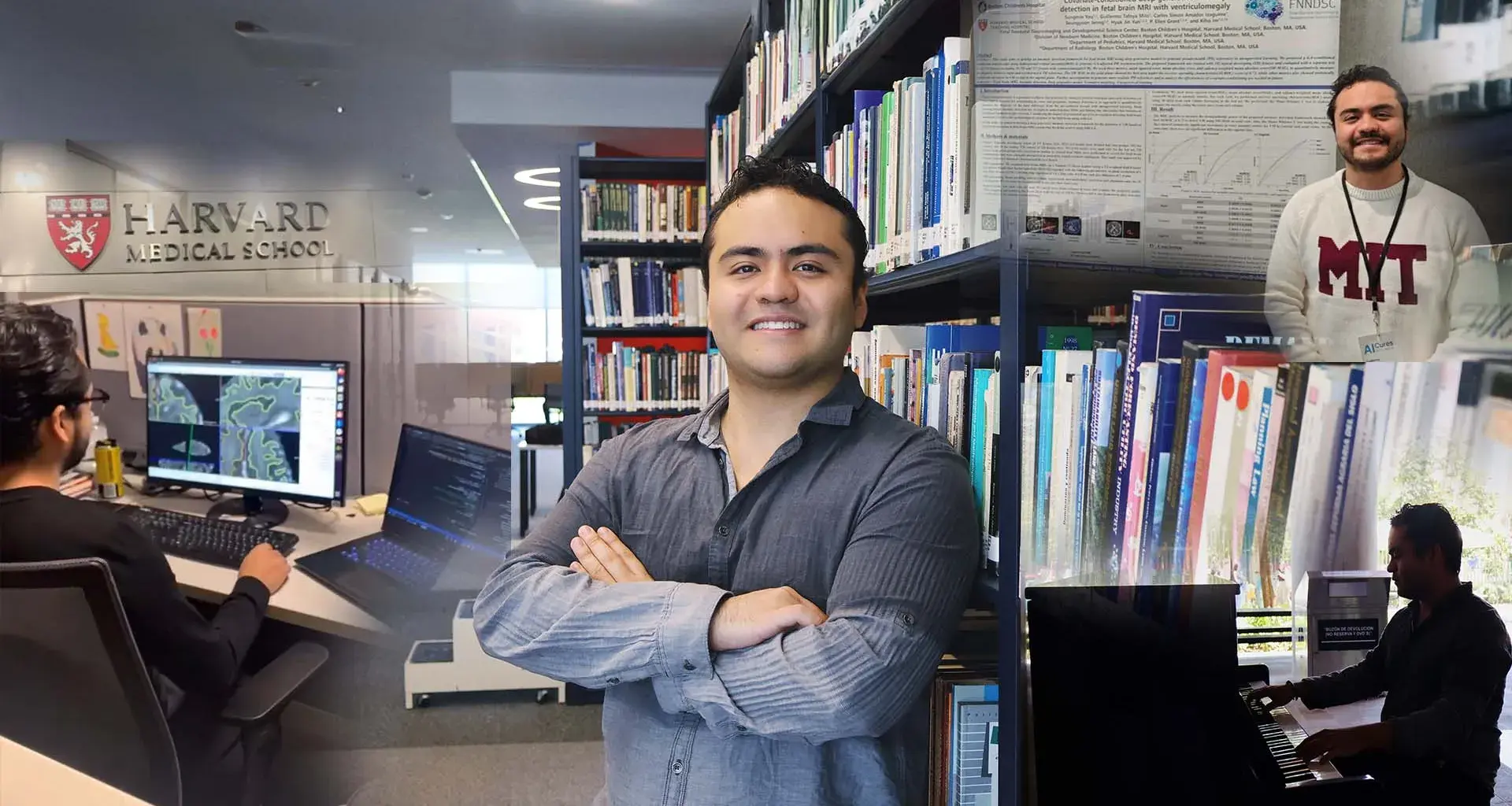 Guillermo Tafoya Milo en diversas etapas de su vida como estudiante del Tec de Monterrey