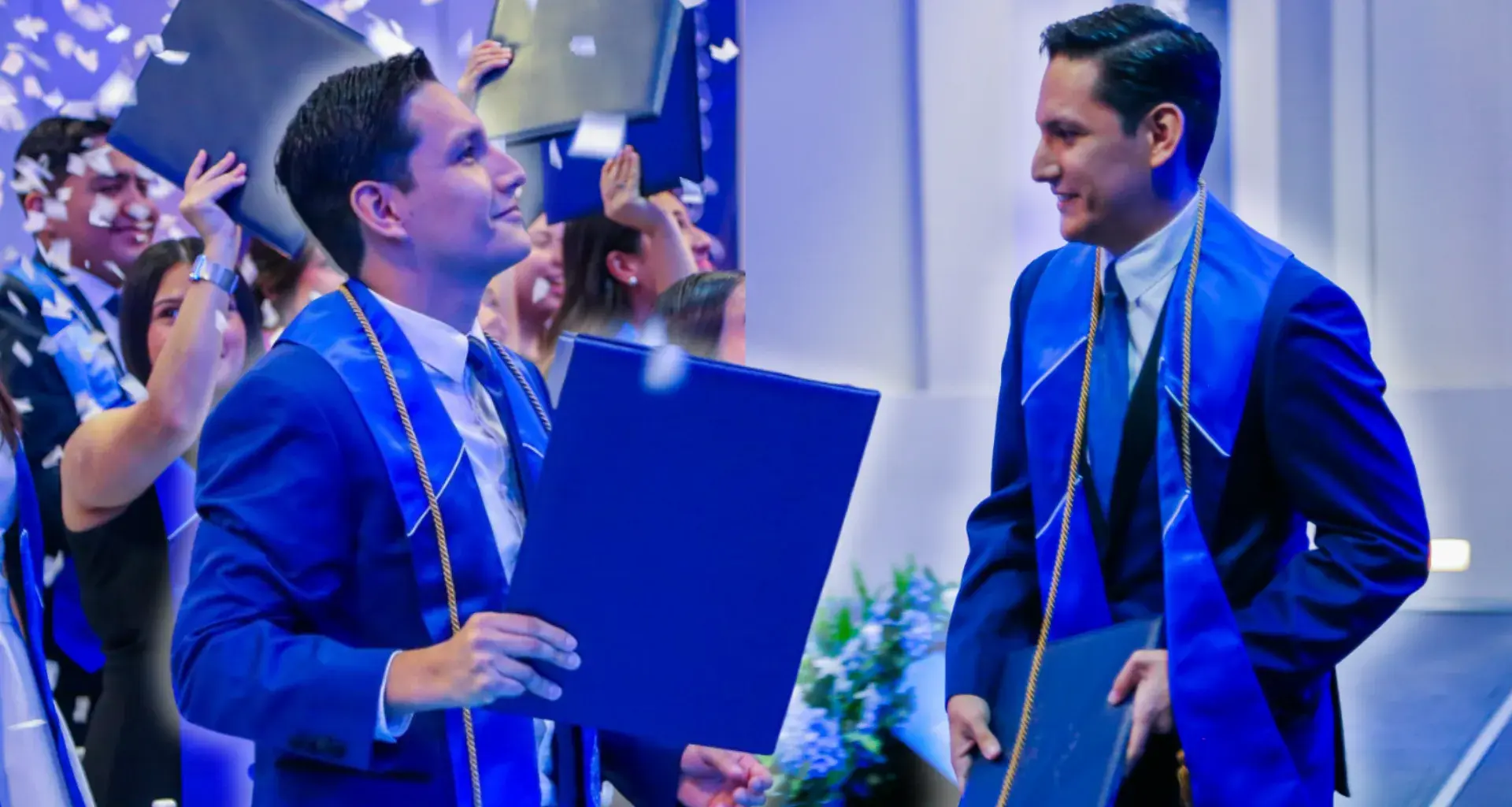 Víctor Aguilar en su graduación.