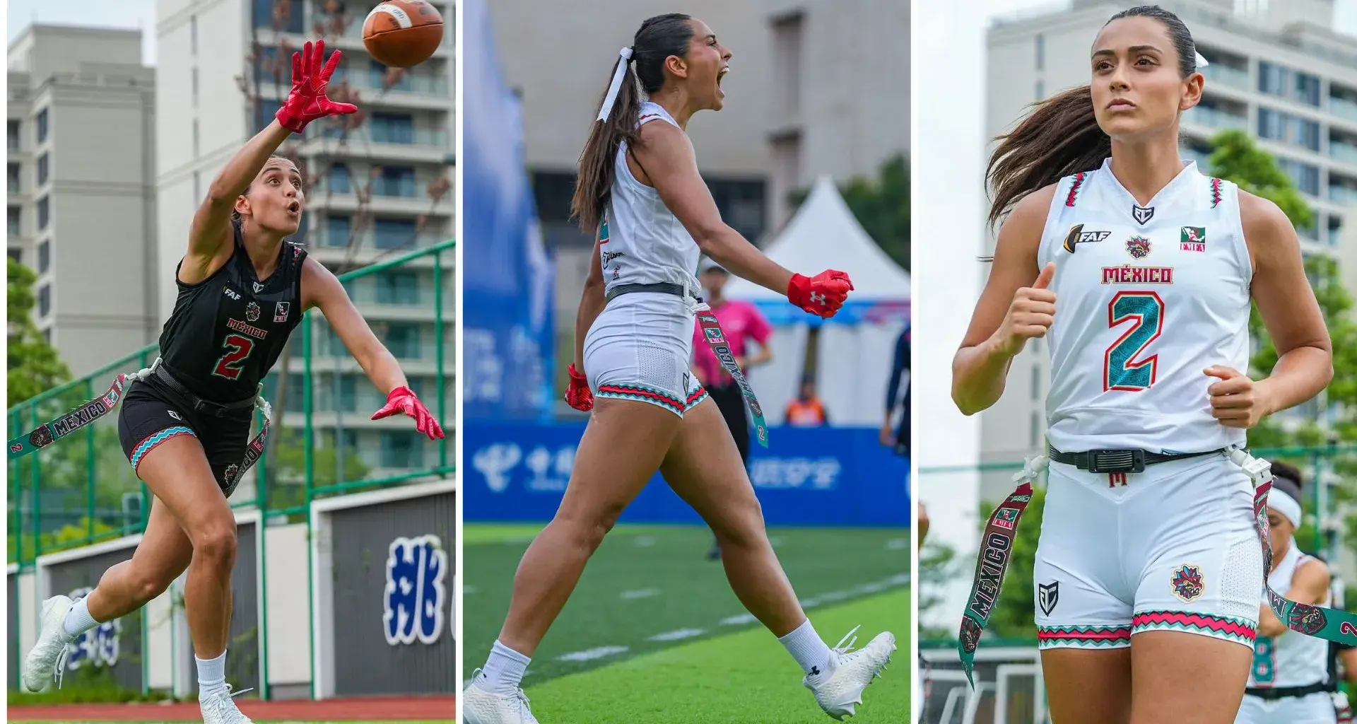 Victoria Chávez, jugadora de Borregos Santa Fe y de la selección femenil de flag football.