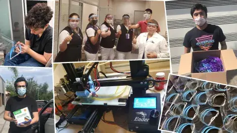 ¡En equipo! Moviliza a familia y compañeros; donan caretas a médicos