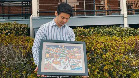 Mexican illustrator exhibiting Christmas artwork at Walt Disney Museum