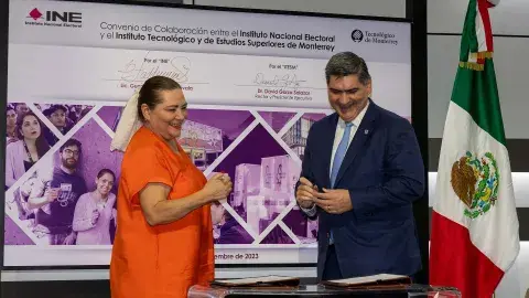 Acuerdan Tec e INE promover desarrollo democrático e institucional