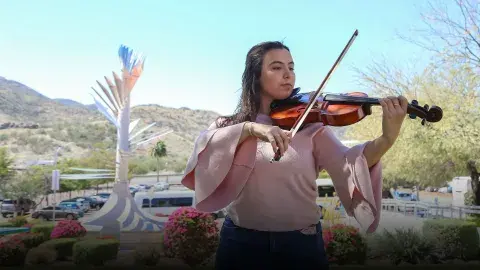Entre notas y melodías: alumna toca en festival internacional