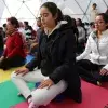 Alumna en ejercicio de meditación