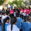 Entrega de útiles en escuela de Celaya, Gto