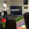 Daniel Suñe dando su conferencia