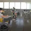 Alumnos y profesores retomando actividades híbirdad y presenciales en el inicio del semestre agosto-diciembre 2021