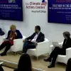 Inés Saenz, vicepresidenta de sostenibilidad del Tec de Monterrey, en la conferencia climática de Glasgow, Escocia, COP26