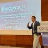 Jorge Hidalgo presentando su artículo en la IEEE EDUCON 2024