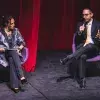 Judith Ruiz Godoy y Branko Pérez durante el conversatorio previo al estreno del documental "Eugenio".