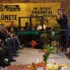 Jem Bendell durante la presentación de su libro en Ciudad de México