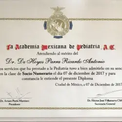 Nuevo miembro de la Academia Mexicana de Pediatría