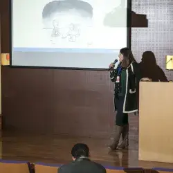 Laura Ortiz impartiendo la Master Class