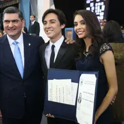 David Garza, Rector del Tec de Monterrey, con egresados de Diciembre 2017