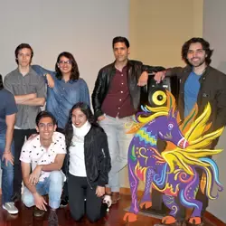 Alumnos de IMI que crearon el ambiente musical de los alebrijes del FNCA