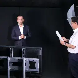 Los creadores de profesor avatar en el estudio de campus Zacatecas