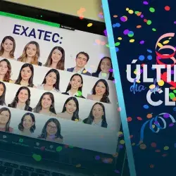 Alumnos en su sesión virtual de último día de clases