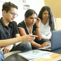 Estudiantes de PrepaTec preparándose para participar en el NMUN 2019 