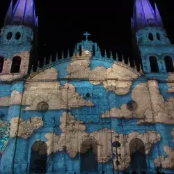 Alumnos de Tec Guadalajara realizaron video mapping para catedral.