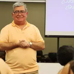 José Luis Montes durante la última clase de LPO.