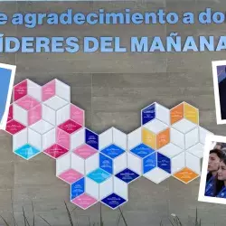 Mural de agradecimiento a donantes de la beca Líderes del mañana