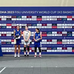 Atleta Tec porta oro en Mundial FISU Básquetbol 3x3 Qatar 2023