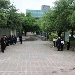 Guardia de honor en memoria de Jorge y Javier en la mañana del martes 19 de marzo del 2024.