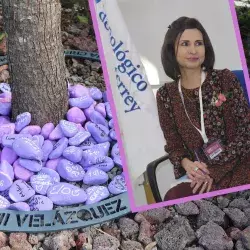 Plasman en árbol recuerdo de profesora Luz María del Tec