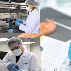 Estudiantes de Alimentos del Tec campus Querétaro en laboratorio universitario