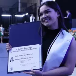 Karla Arias, durante su graduación de PrepaTec.