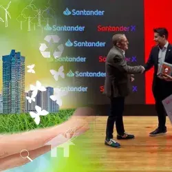 Gerardo Calderón, alumno del Tec campus Estado de México, obtuvo el tercer lugar en el Reto Santander X México 2024 por su emprendimiento Ghyperion.